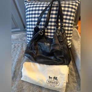 Black Coach hobo handbag